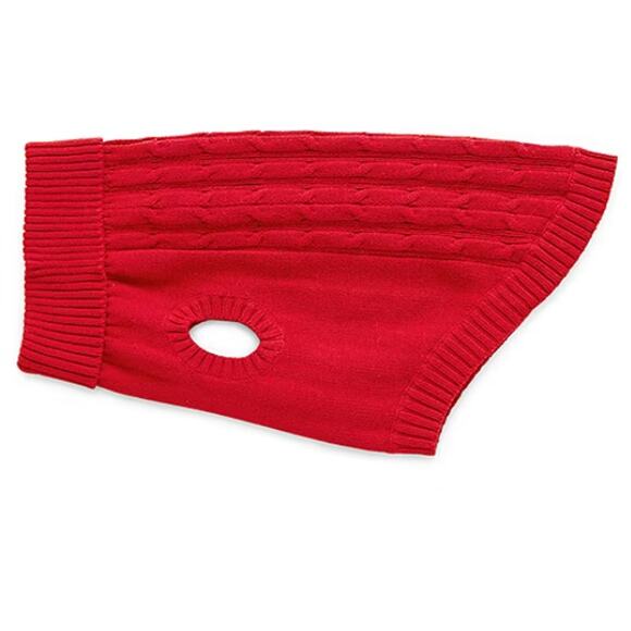 St. John's Bark Red Cable Knit Dog Sweater Size Medium - Picture 3 of 9